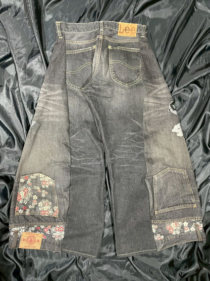 Custom jeans of dragon embroidery design No.5