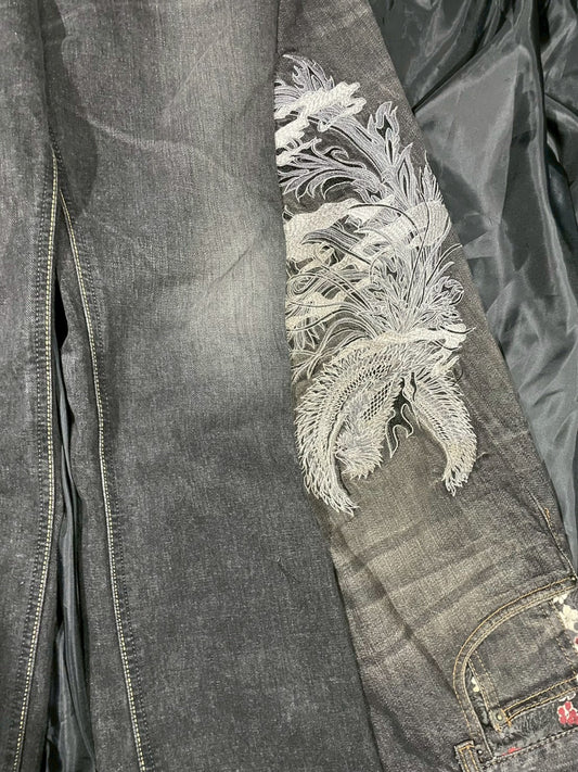 Custom jeans of dragon embroidery design No.5